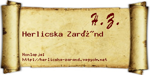 Herlicska Zaránd névjegykártya